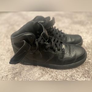 Like New Mens Black Air Force One High Tops (Size 13)
